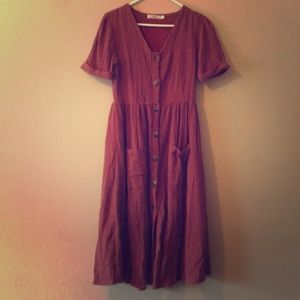 Brand New Brown Cotton Dress